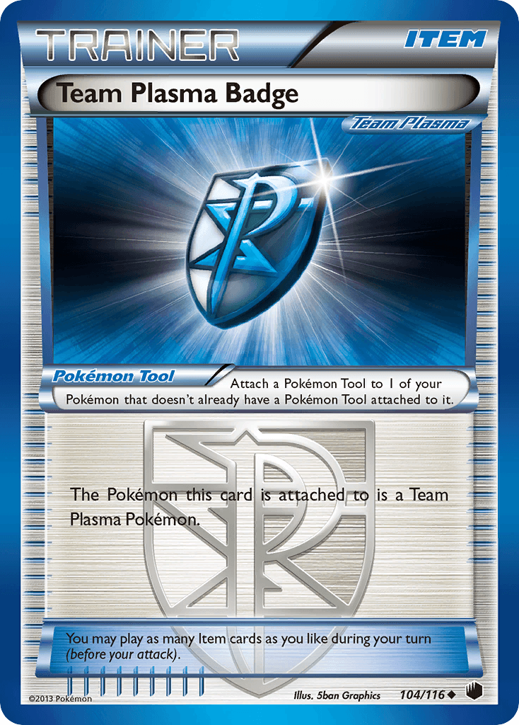Team Plasma Badge Pokémon card