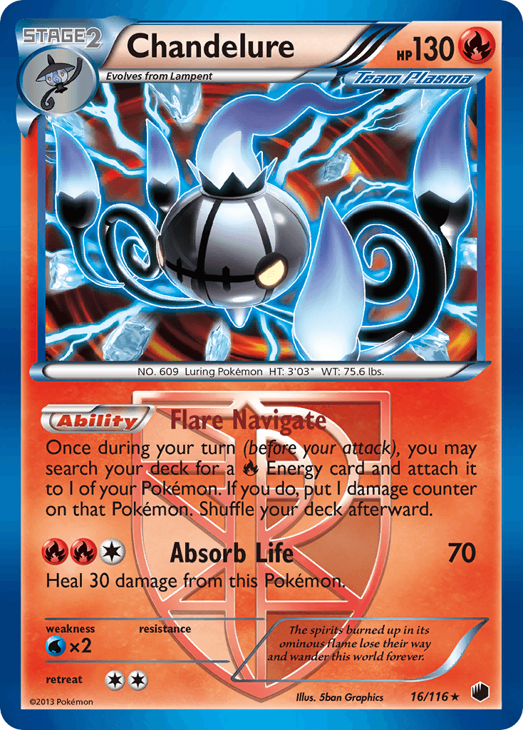 Chandelure Pokémon card