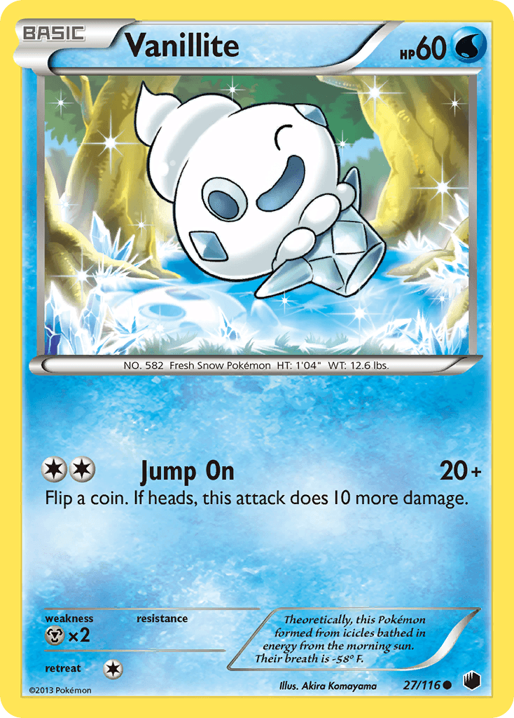 Vanillite Pokémon card