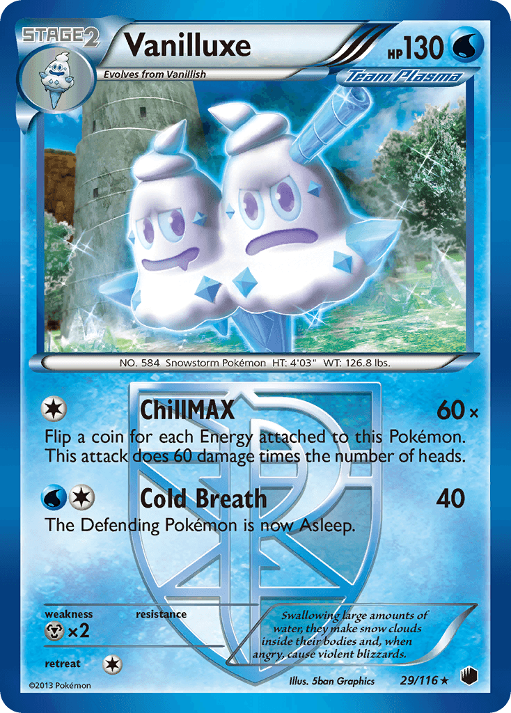 Vanilluxe Pokémon card