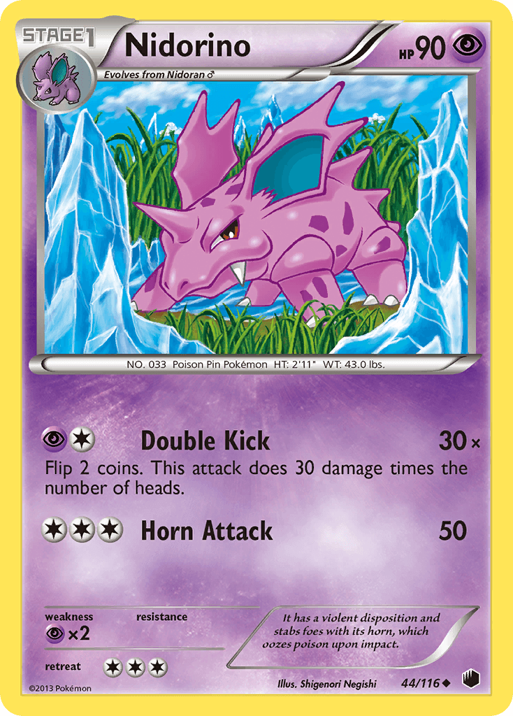 Nidorino Pokémon card