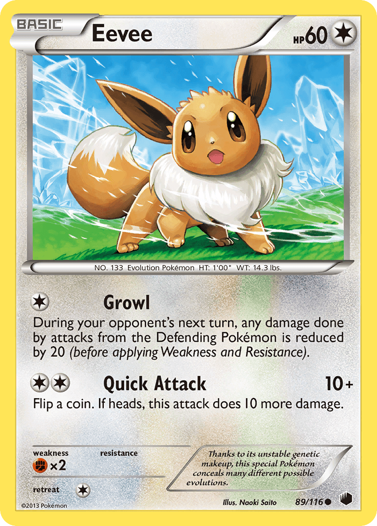 Eevee Pokémon card