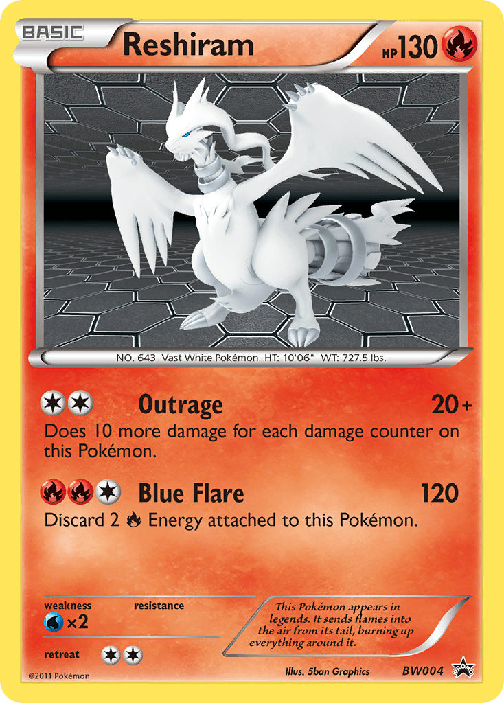 Reshiram from BW Black Star Promos