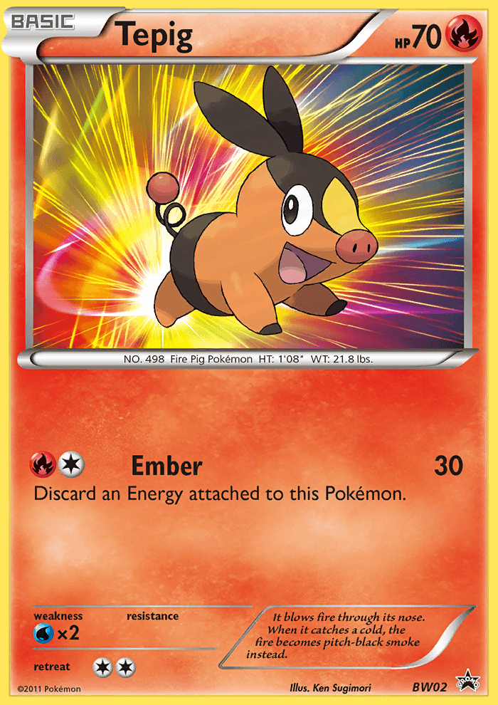 Tepig Pokémon card