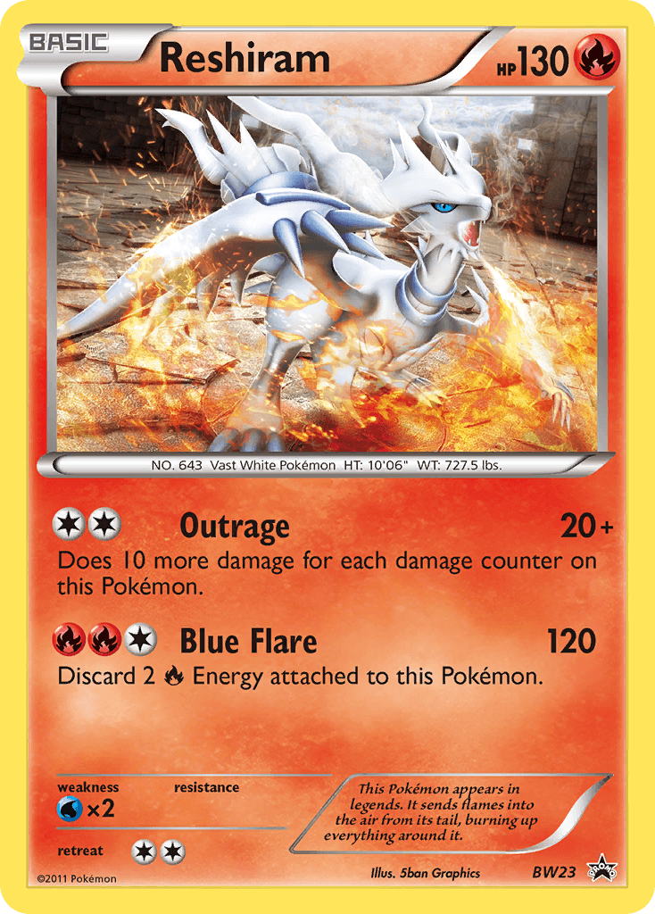 Reshiram from BW Black Star Promos