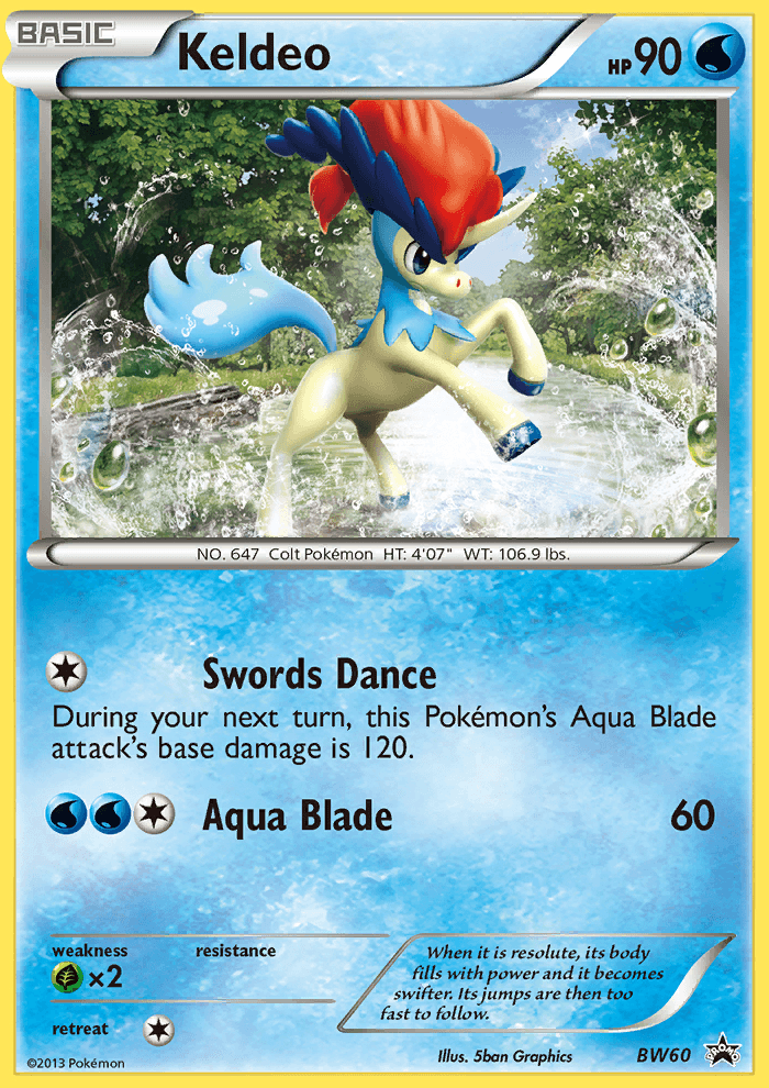 Keldeo Pokémon card