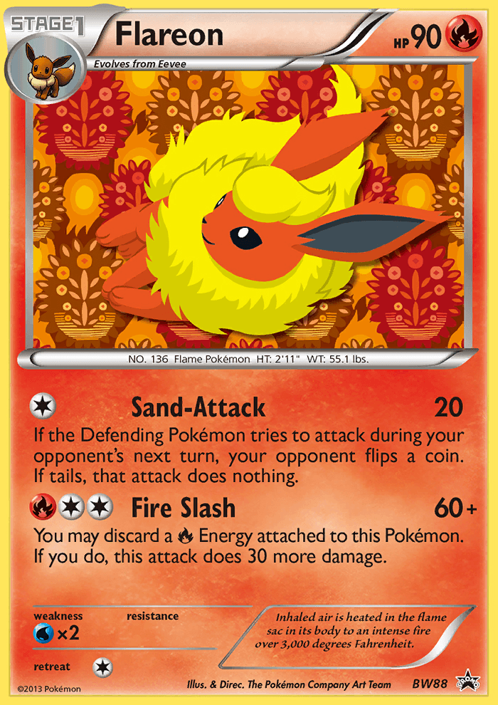 Flareon from BW Black Star Promos