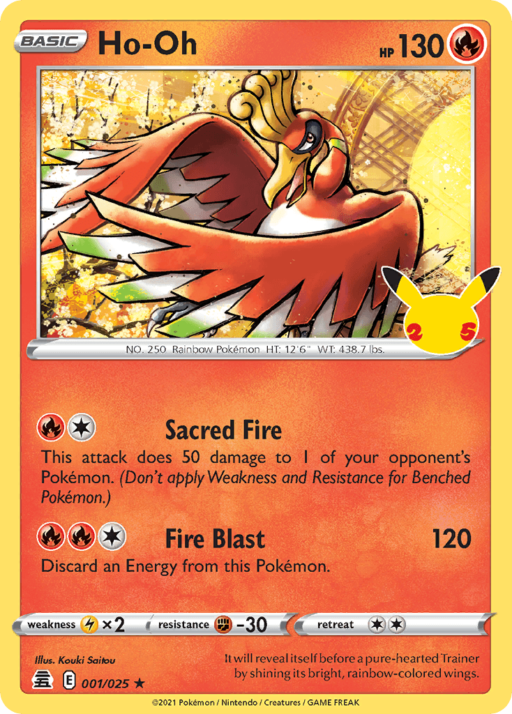 Ho-Oh Pokémon card