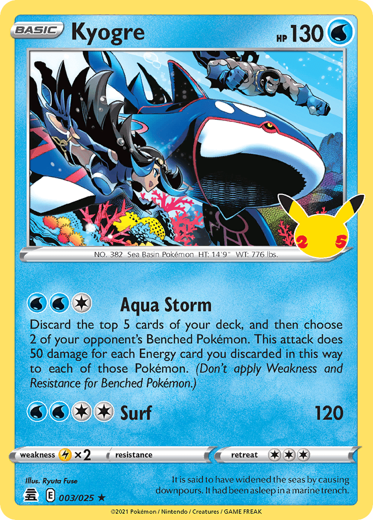 Kyogre Pokémon card