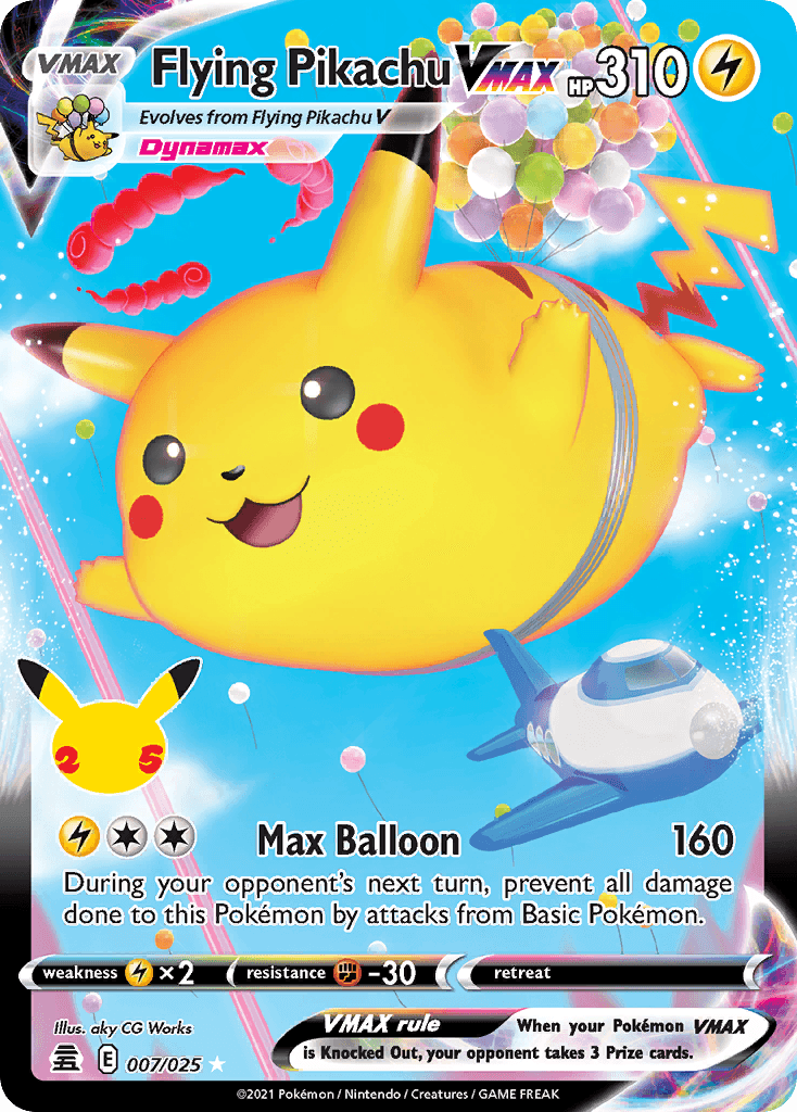 Flying Pikachu VMAX Pokémon card