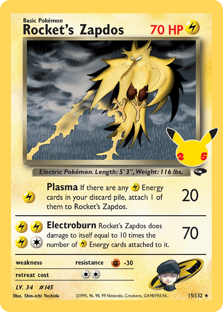 Rocket's Zapdos Pokémon card