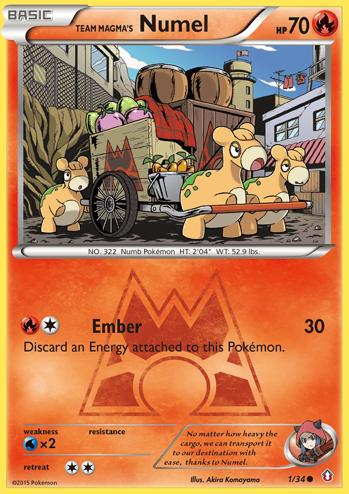 Team Magma's Numel Pokémon card