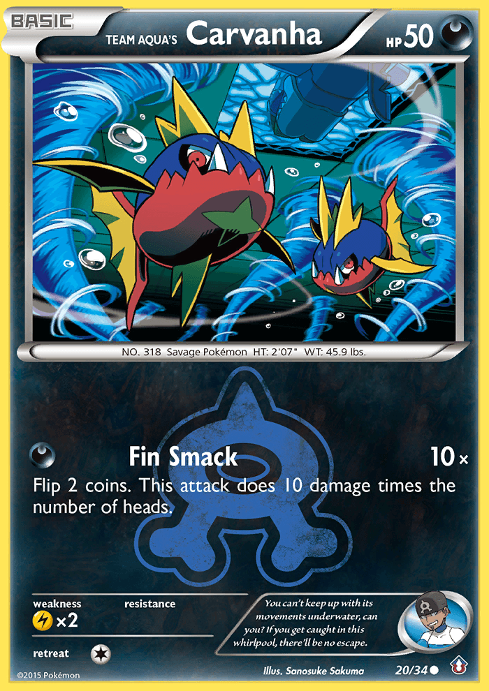 Team Aqua's Carvanha Pokémon card