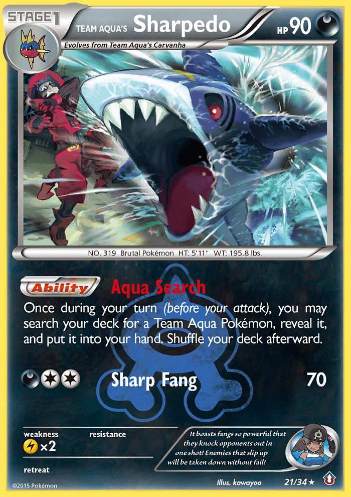 Team Aqua's Sharpedo Pokémon card