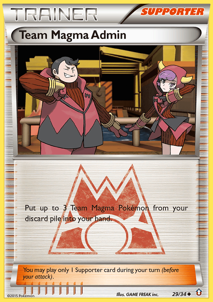Team Magma Admin Pokémon card