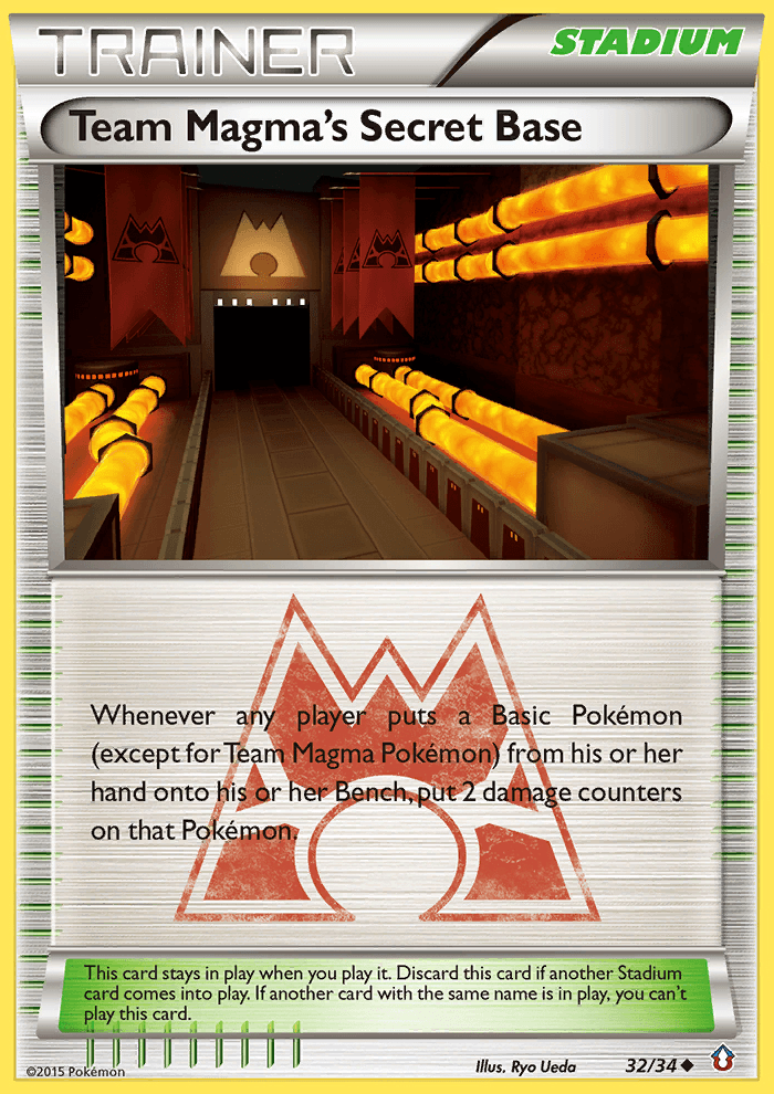 Team Magma's Secret Base Pokémon card