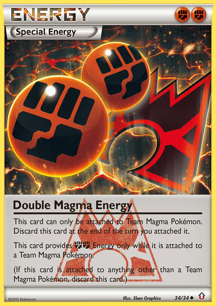 Double Magma Energy Pokémon card