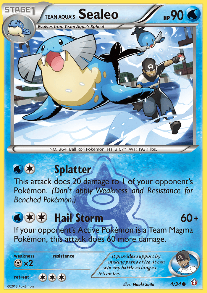 Team Aqua's Sealeo Pokémon card