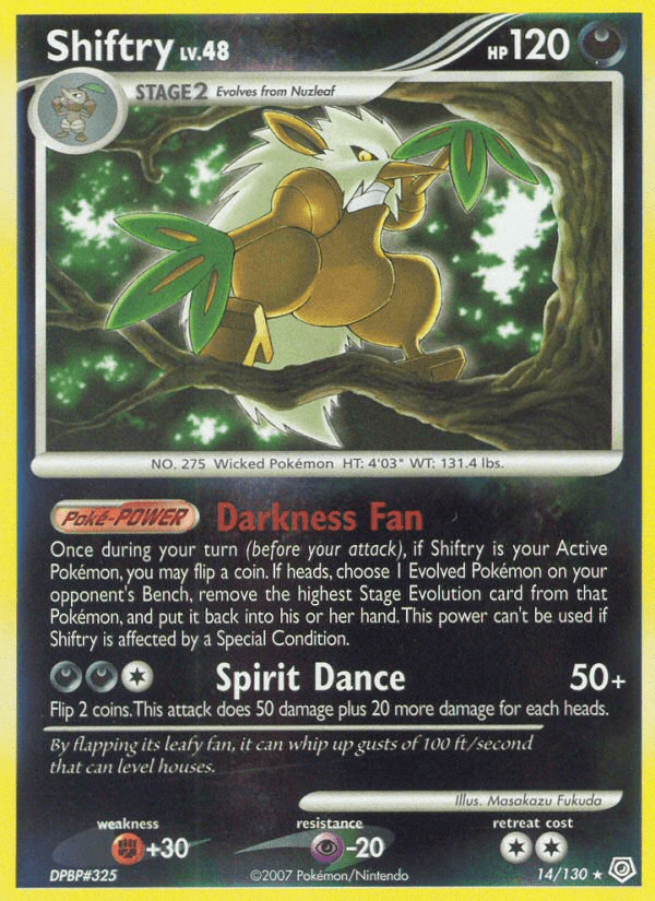Shiftry Pokémon card