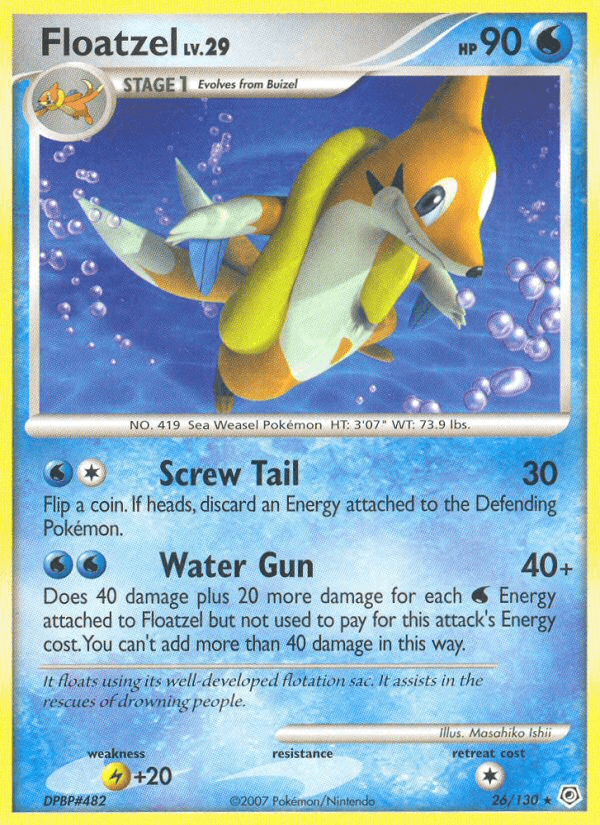 Floatzel Pokémon card