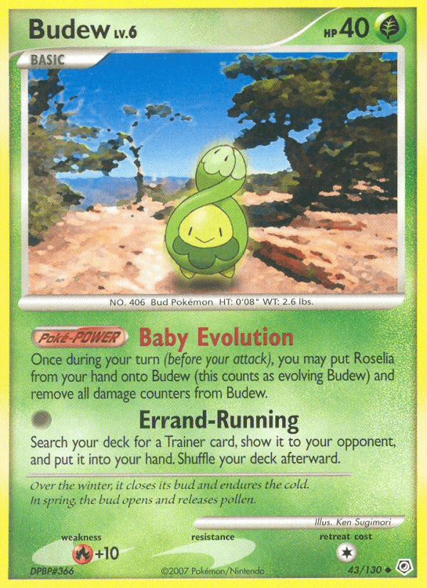 Budew Pokémon card