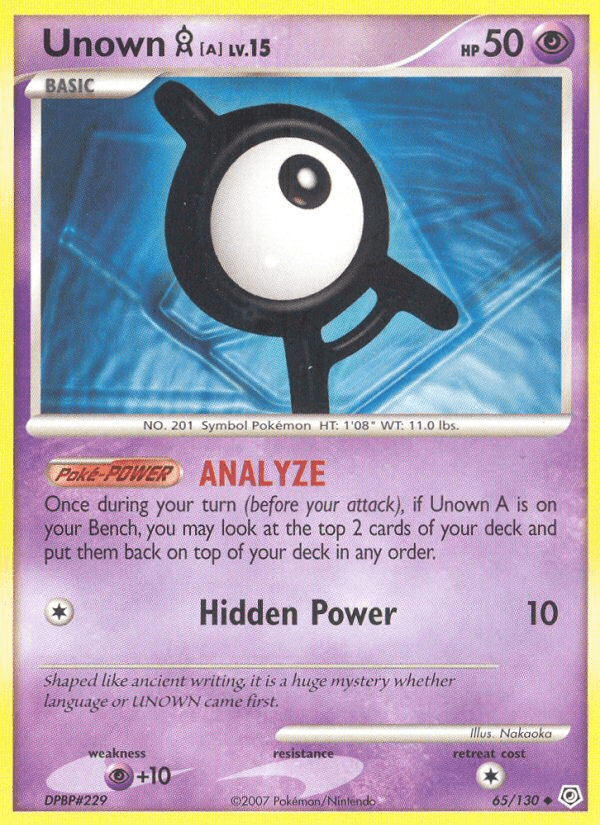 Unown [A] Pokémon card