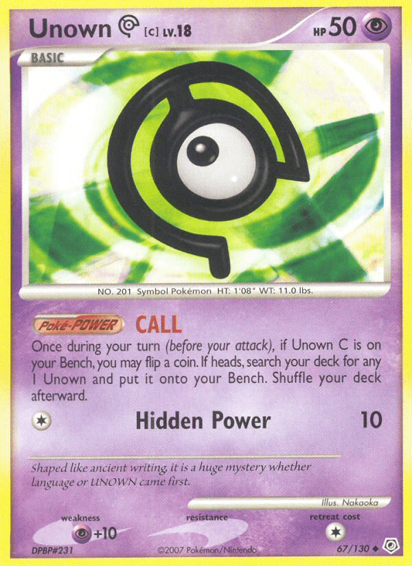 Unown [C] Pokémon card