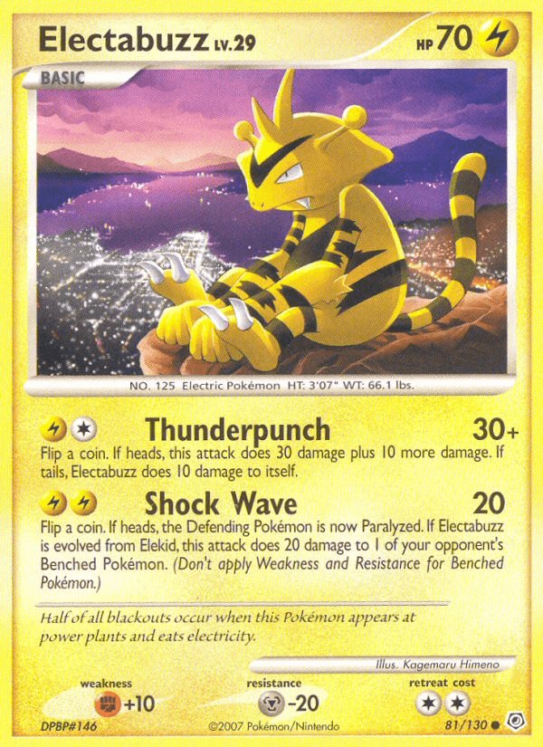 Electabuzz Pokémon card
