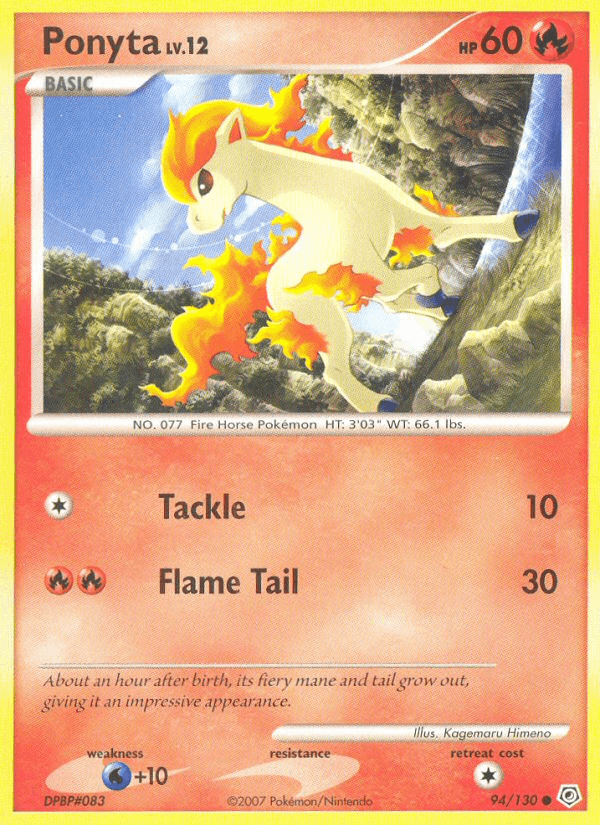 Ponyta Pokémon card