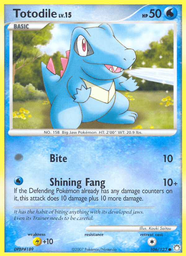 Totodile Pokémon card