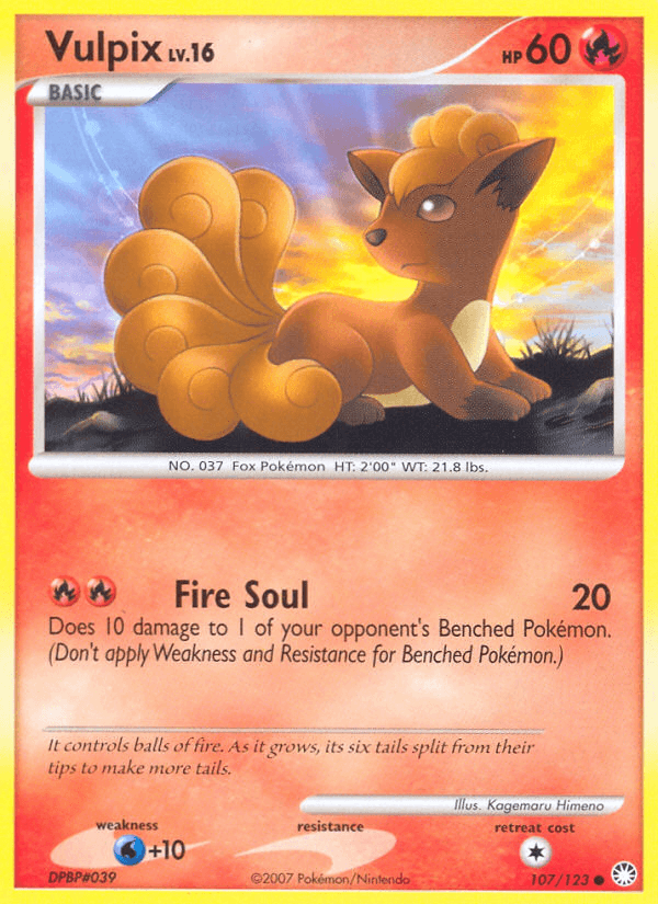Vulpix Pokémon card