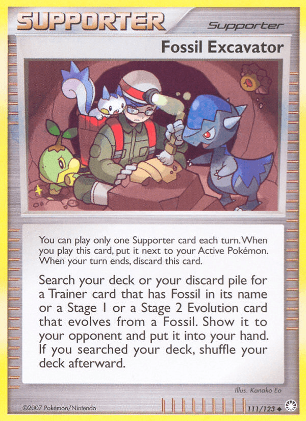 Fossil Excavator Pokémon card
