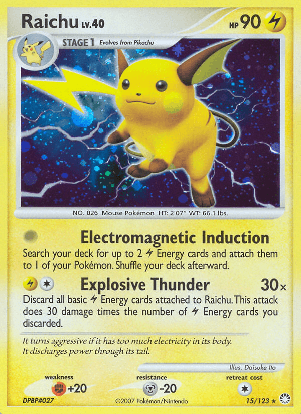 Raichu Pokémon card