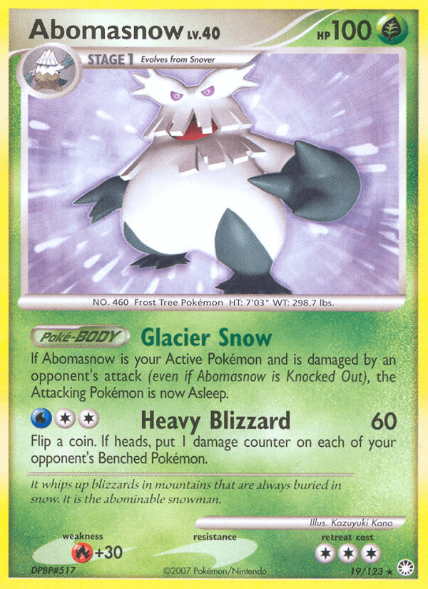 Abomasnow Pokémon card