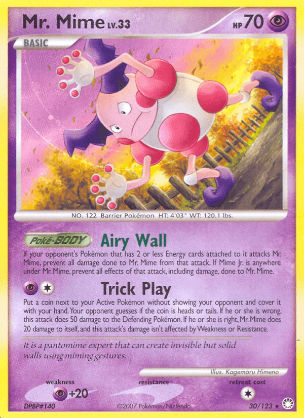 Mr. Mime Pokémon card