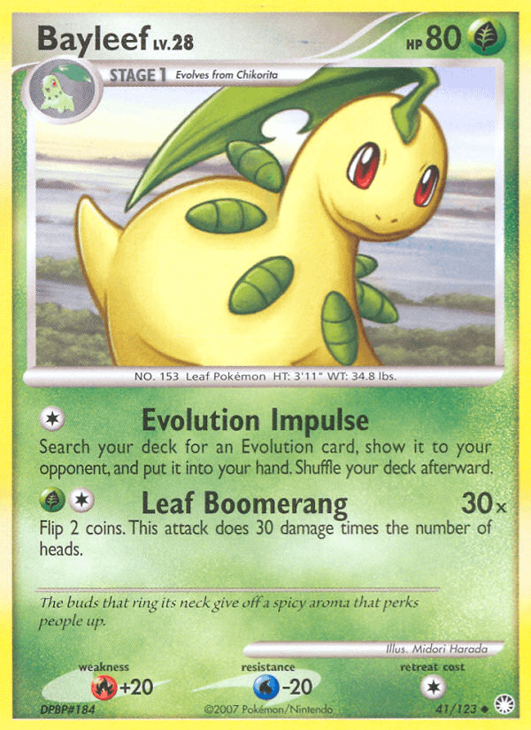 Bayleef Pokémon card