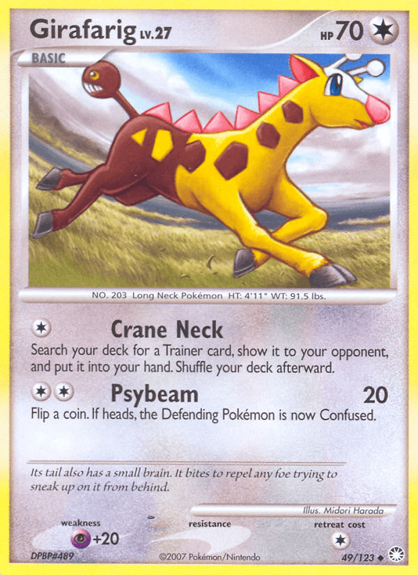 Girafarig Pokémon card