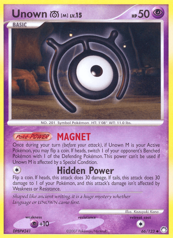 Unown [M] Pokémon card