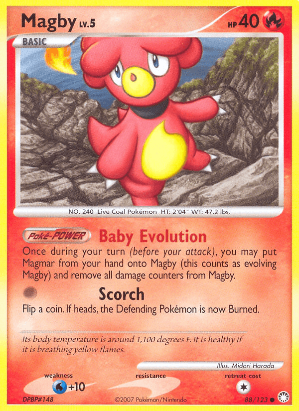Magby Pokémon card