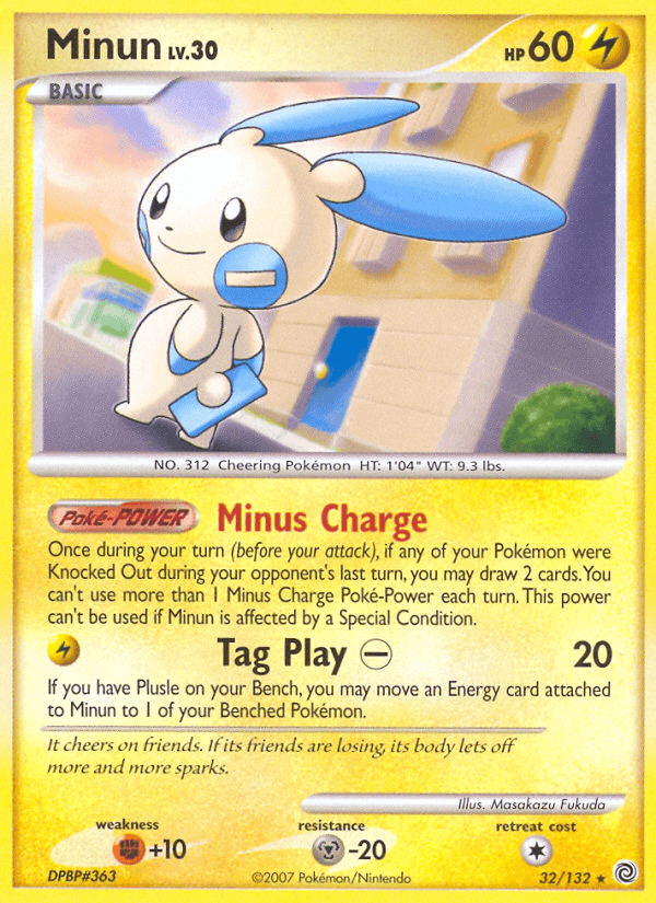 Minun Pokémon card