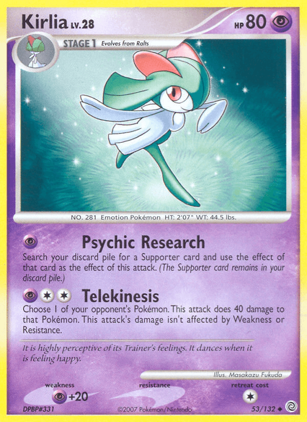 Kirlia Pokémon card