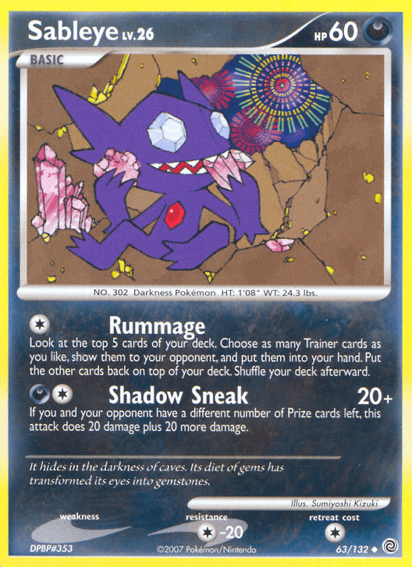 Sableye Pokémon card