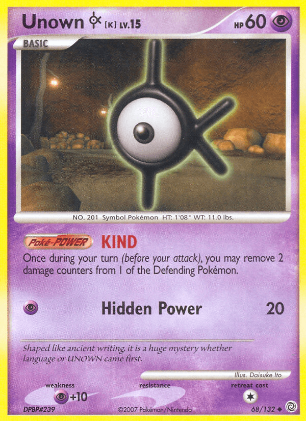Unown [K] Pokémon card