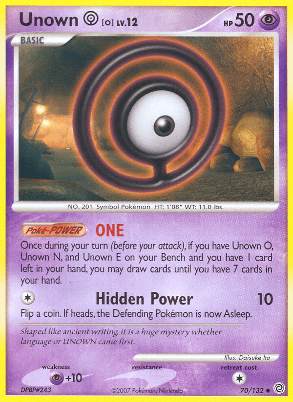 Unown [O] Pokémon card