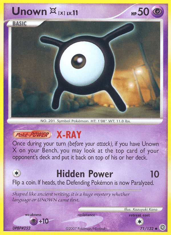 Unown [X] Pokémon card