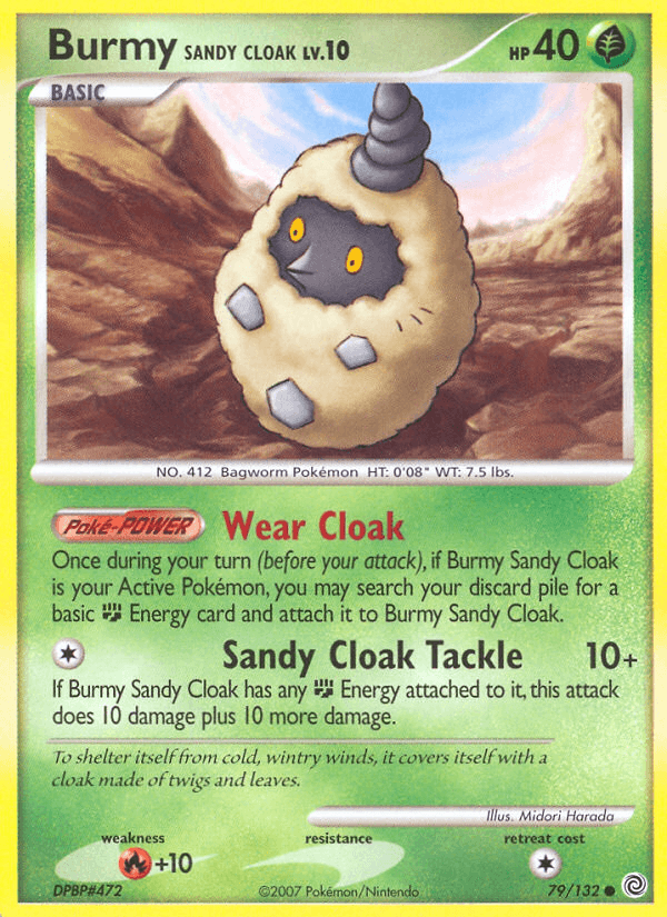 Burmy Sandy Cloak Pokémon card