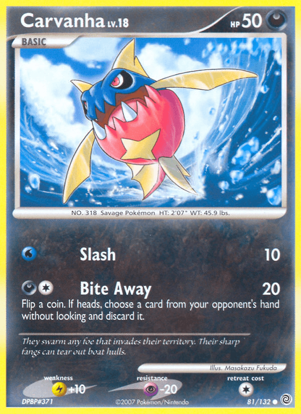 Carvanha Pokémon card
