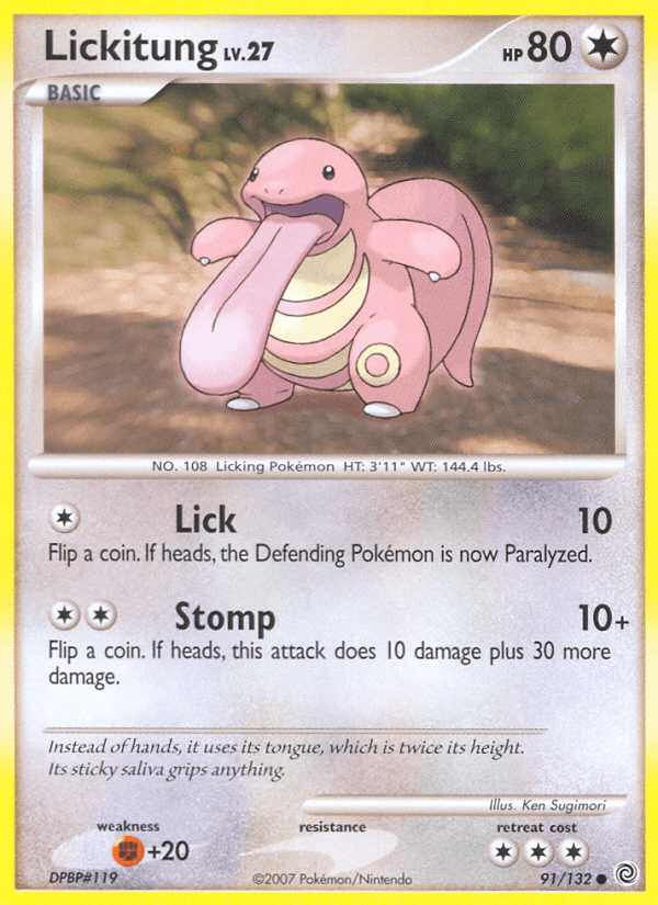 Lickitung Pokémon card