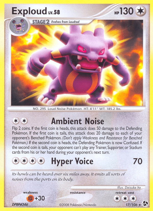 Exploud Pokémon card