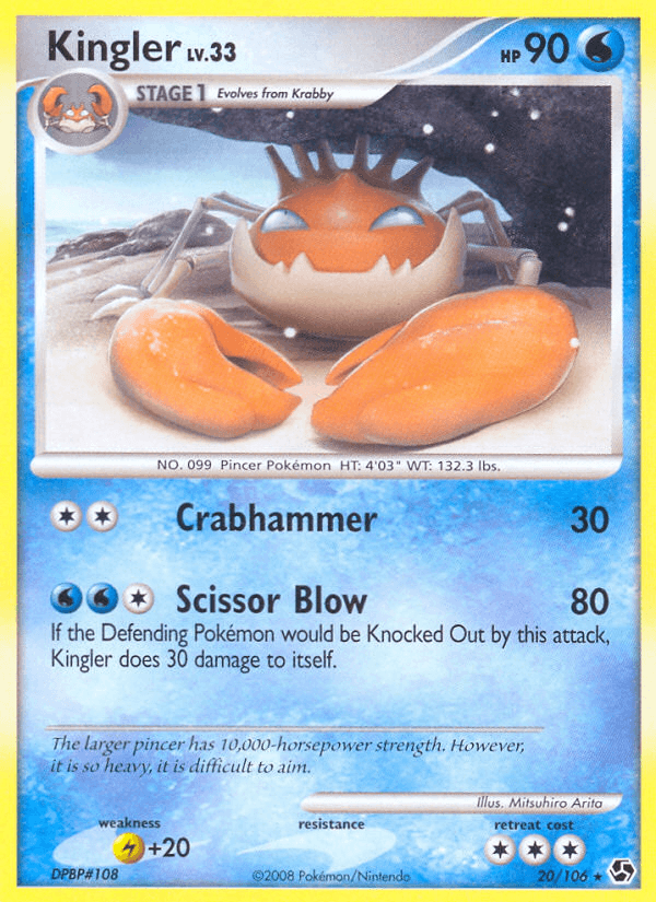 Kingler Pokémon card